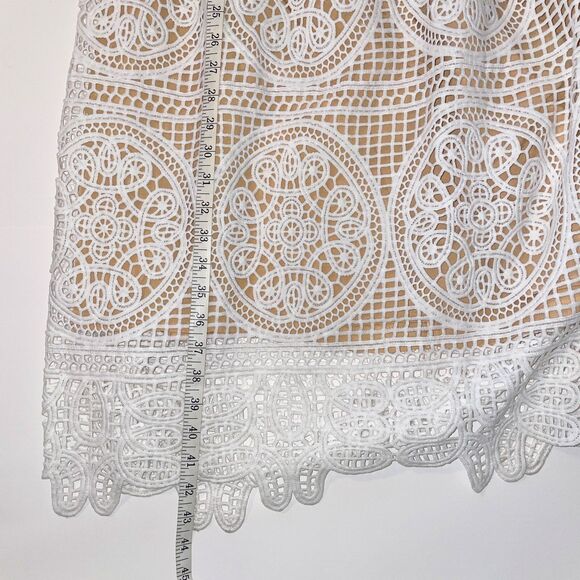 NWT Chicwish Moonlit Night Cross Back Crochet Cami Dress White Lined Bridal S - Picture 12 of 15